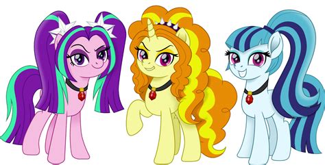 Why do we see the Dazzlings as ponies everywhere if they were sirens ...