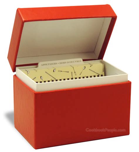 Beautiful 4x6 Red Recipe Card Box from our Warehouse