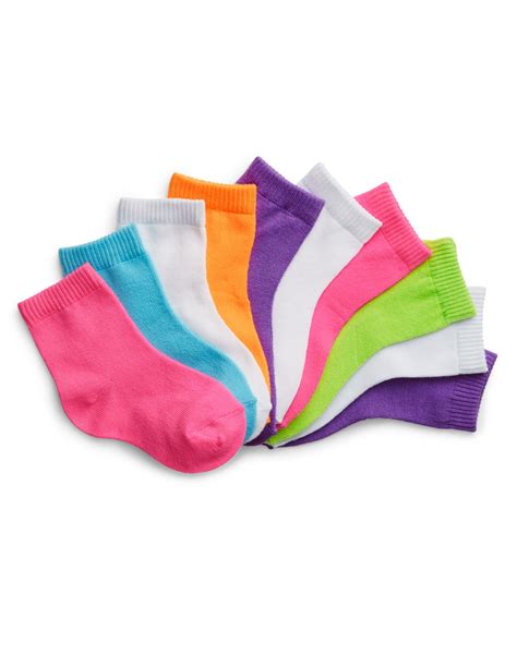 Hanes EZ Sort® Girls` Toddler Ankle Socks