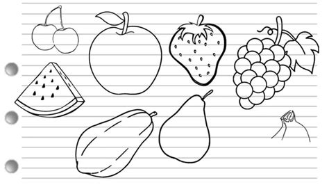 Fruits Drawing Images at PaintingValley.com | Explore collection of ...