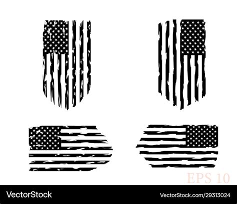 Usa flag distressed american flag military army Vector Image