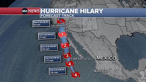 Hilary track and updates: 1st ever tropical storm watch issued in ...