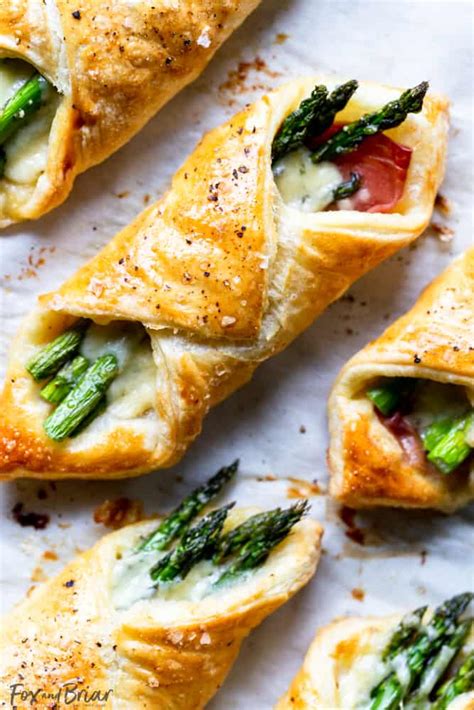 Prosciutto Asparagus Puff Pastry Bundles (appetizer) - Fox and Briar