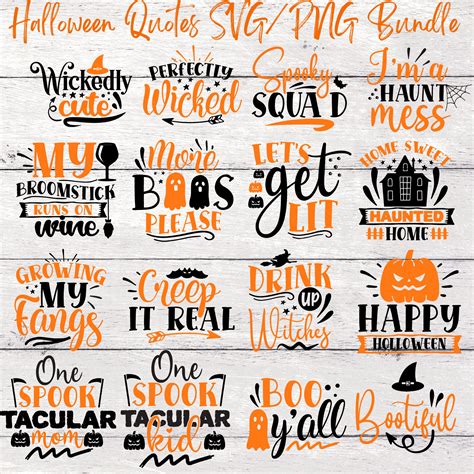 Halloween Quotes SVG Bundle. Funny Halloween Quotes. Halloween - Etsy