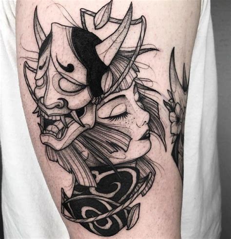 250+ Hannya Mask Tattoo Designs With Meaning (2020) Japanese Oni Demon ...