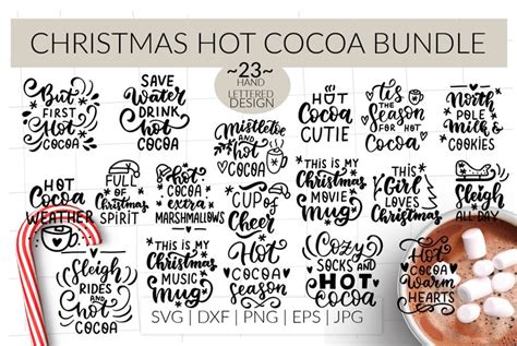 Hot cocoa svg, hot cocoa quotes bundle, Christmas (2278378)