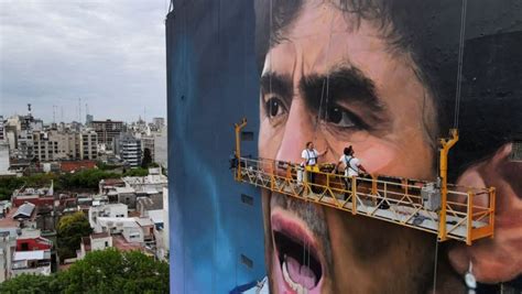 Giant new mural celebrates 'warrior' Maradona in Buenos Aires - CNA