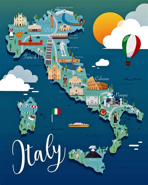 Italy Attractions Map