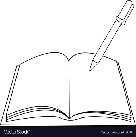 Book pen Royalty Free Vector Image - VectorStock