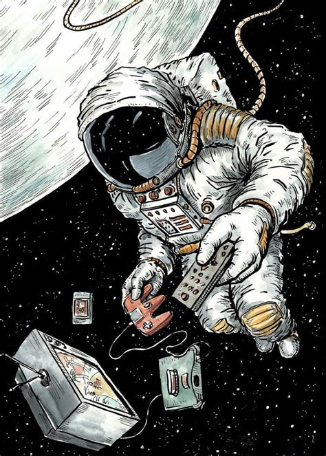 N64 zero gravity | Astronaut art, Space drawings, Astronaut illustration