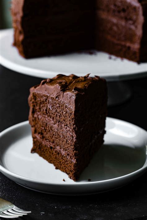 Perfectly Moist Chocolate Cake Recipe (Homemade!) - Oh Sweet Basil