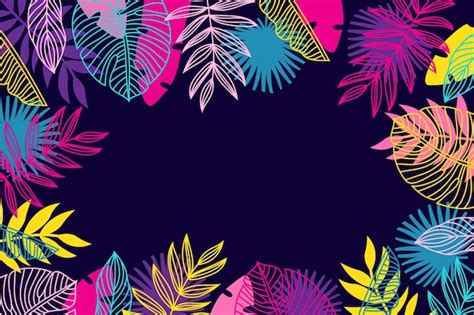 Premium Vector | Tropical leaves wallpaper concept