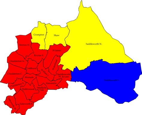 Map Uk Oldham - Direct Map