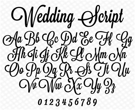 Wedding Font Cursive Font Wedding Script Wedding Cursive Font | Etsy