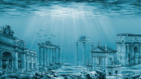 Ruins Of The Atlantis Civilization Underwater Ruins Stock Photo ...