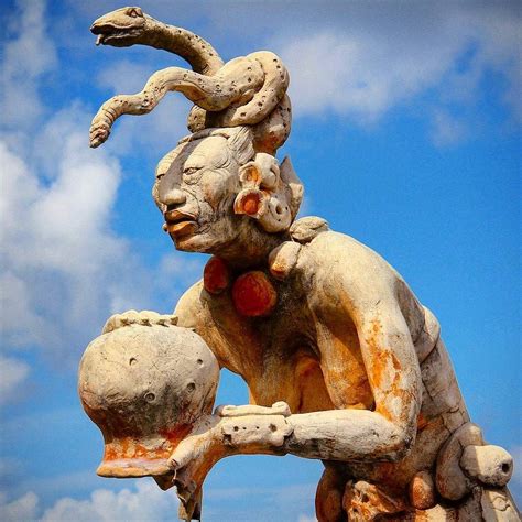 Ixchel the Mayan goddess of the moon and fertility seen with her sacred ...