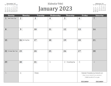 Google Sheets Calendar Template 2023 | 2023 Calendar