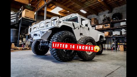 H1 HUMMER Lifted 14" INCHES!!!! - YouTube