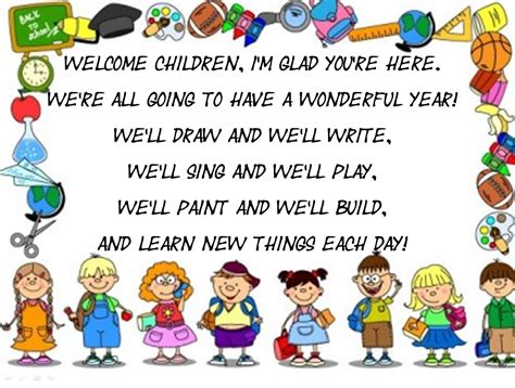 welcome thoughts for school - Clip Art Library