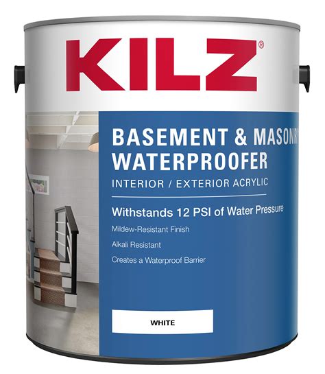 Buy KILZ Basement and Masonry Waterproofing Paint, Interior/Exterior ...