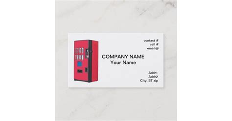 red vending machine business card | Zazzle