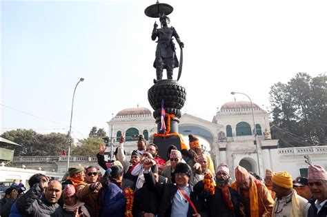 Prithvi Narayan Shah's statue garlanded on 295th Prithvi Jayanti ...