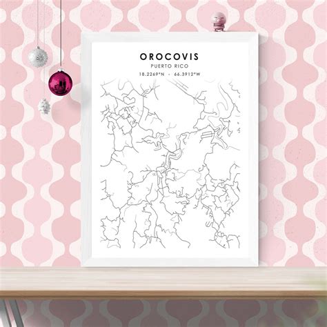 Orocovis Map Print Puerto Rico Map Art Poster Orocovis | Etsy