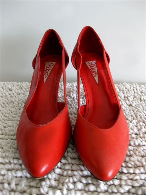 Shop Altered Elements: Vintage 9 WEST red high heel Pumps