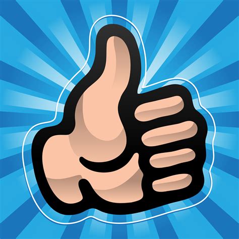 Vector Cartoon Hand Thumbs Up Sign Vector Cartoon Hand Thumbs Up Images ...