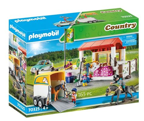 Playmobil Set: 70325-bel - Horse stable with trailer - Klickypedia