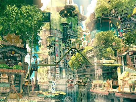 480x800 resolution | body of water surrounded by buildings artwork ...