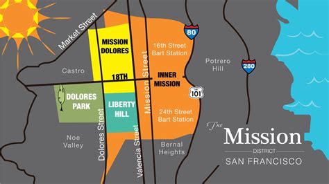 Mission district map San Francisco - Map of mission district San ...