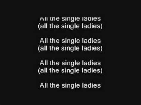 Youtube beyonce single ladies lyrics - warriorkop