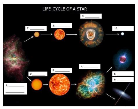 The Life Cycle of a Star - Worksheet 3 - Wednesday, May 1, 2019 | Star ...