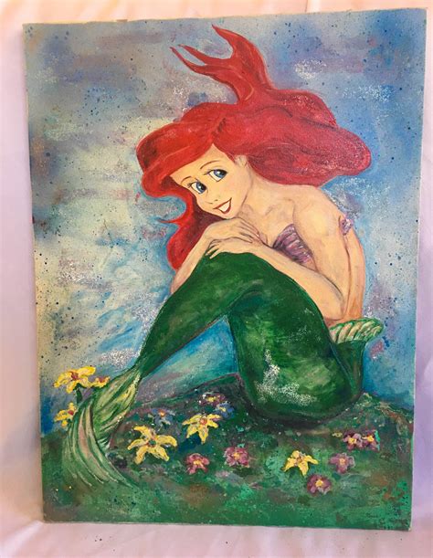 Disney Ariel Painting - Etsy