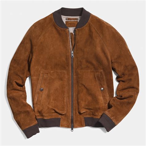 Lyst - Coach Suede Aviator Jacket in Brown for Men