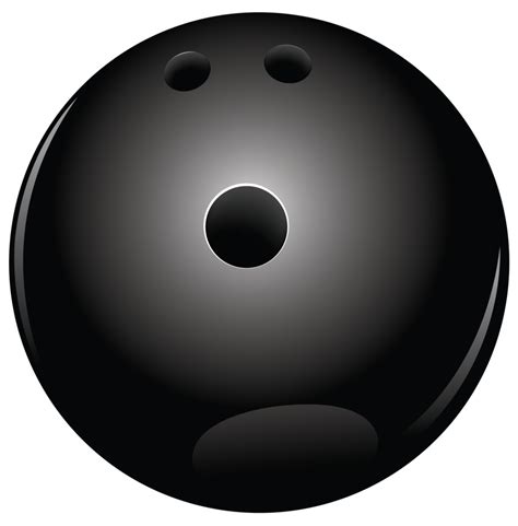 Black Bowling Ball PNG Vector Clipart