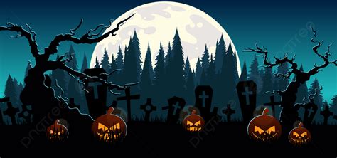 Scary Graveyard In The Woods Halloween Background, Horror, Evil ...