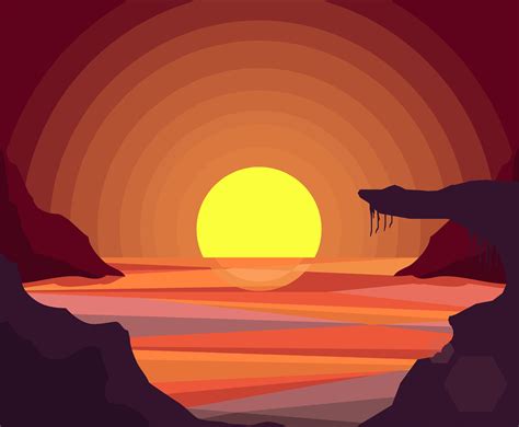 Sunset Vector at Vectorified.com | Collection of Sunset Vector free for ...