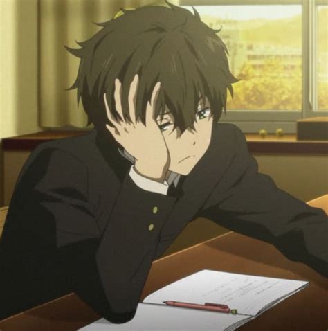 Oreki Houtarou Aesthetic Pfp ~ Anime Hyouka Oreki Sad Boy Manga Otaku ...