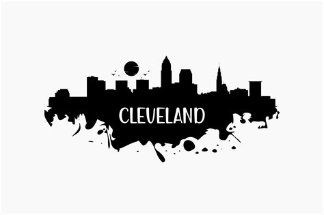 Cleveland Skyline Silhouette Graphic by BerriDesign · Creative Fabrica