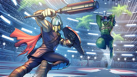 3840x2160 Hulk vs Thor Ragnarok Fight Marvel 4K Wallpaper, HD ...