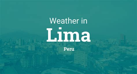 Weather in Lima, Peru