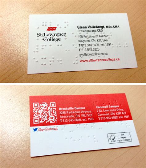 Braille on Business Cards - Not Just for The Blind