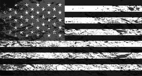 Black And White American Flag Wallpaper