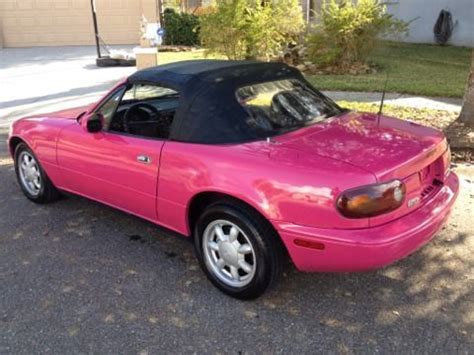 1993 pink Mazda MX-5 Miata http://www.iseecars.com pink cars, pink ...