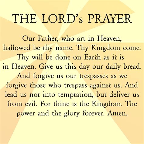 The Lord's Prayer Printable