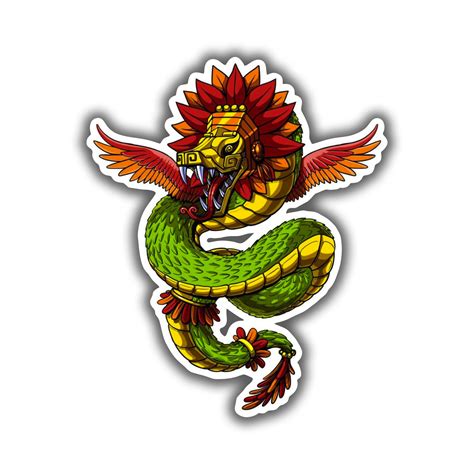 Aztec Flying Serpent Quetzalcoatl Precision Cut Decal