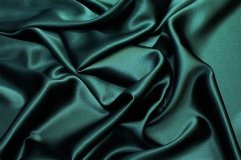 Premium Photo | Silk fabric, satin. the color is dark green. texture,