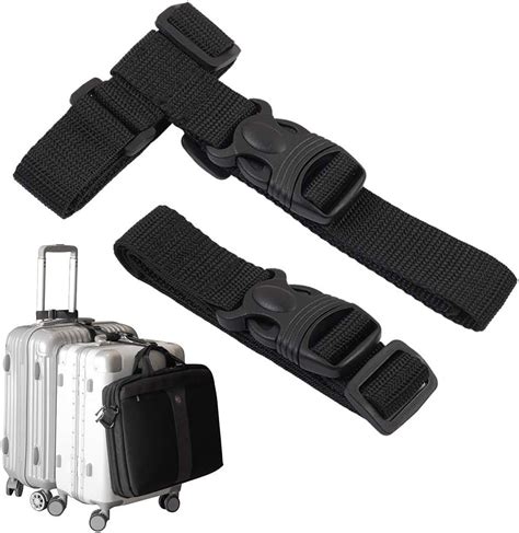 Luggage Straps,Two Add a Bag Suitcase Strap Belt,Adjustable Travel ...